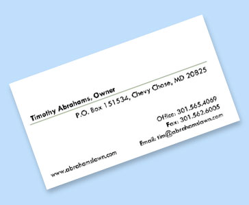 abrahams business card